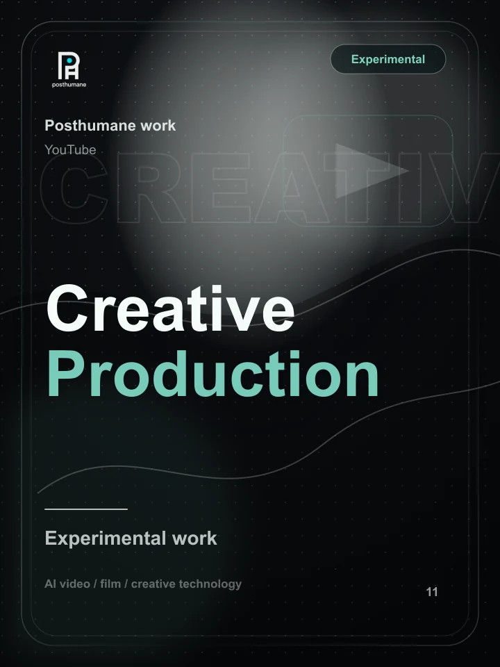 Creative Production - Experimental work